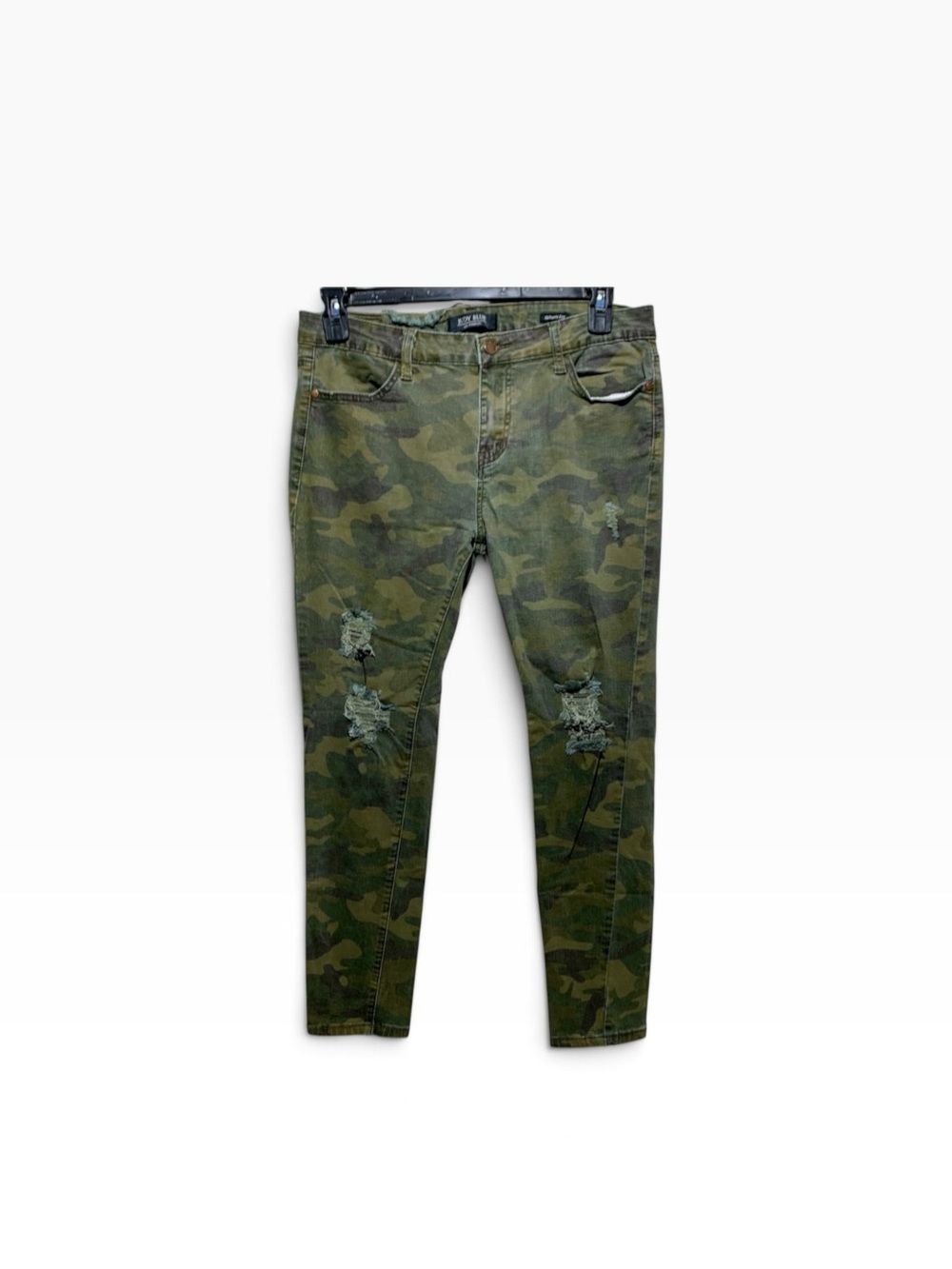Judy Blue Olive Camo Distressed Skinny Jeans